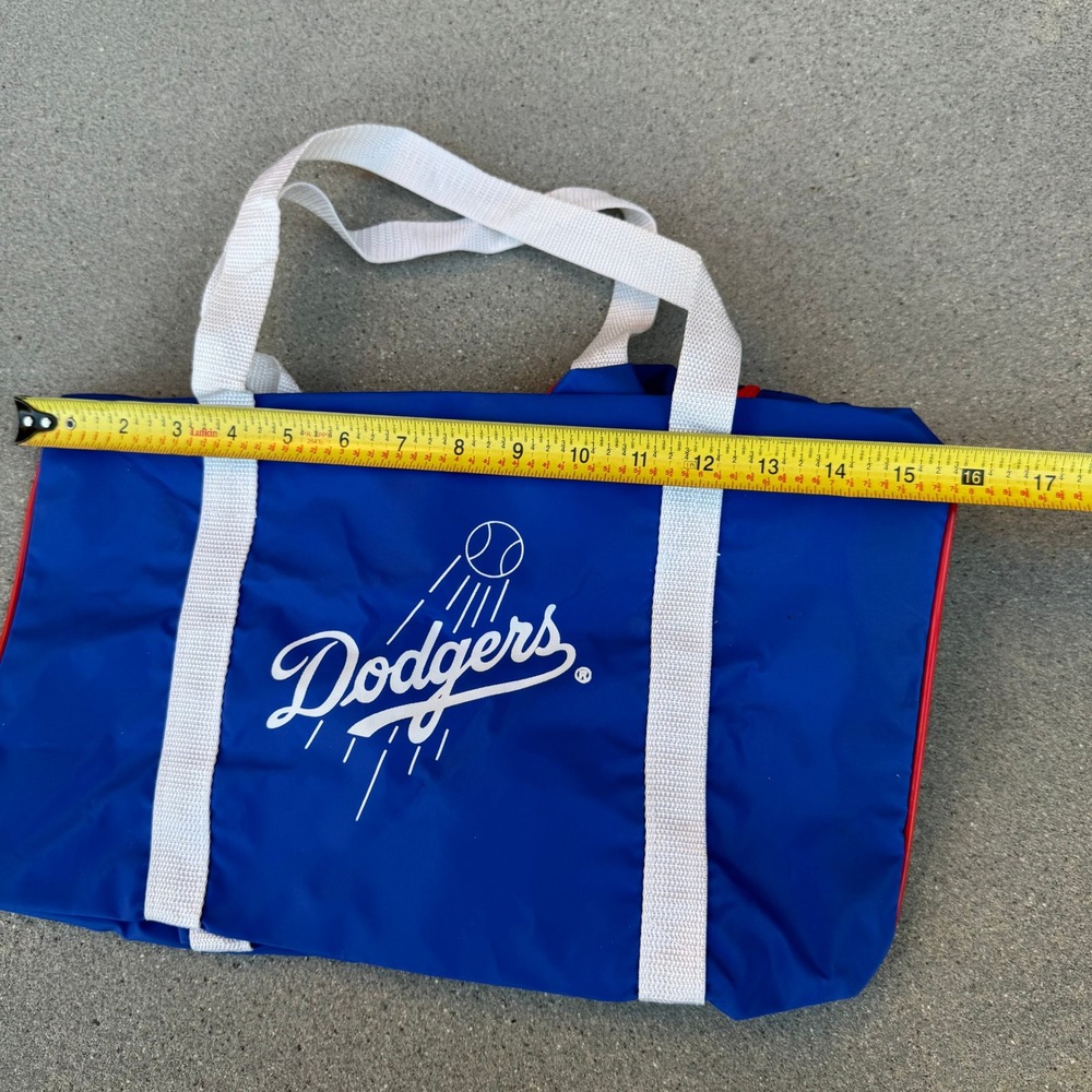 Vintage LA Dodgers Unocal 76 Rookies of the Year Duffle Bag Blue MLB Promo - Picture 2 of 5